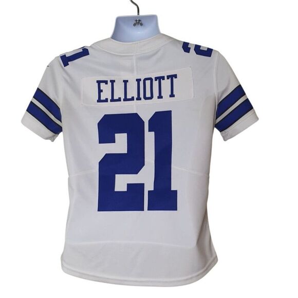 Nike NFL Dallas Cowboy Ezekiel Elliott #21 Stitched White Vapor Limited Jersey S - Picture 2 of 7